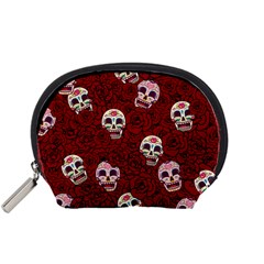 Funny Skull Rosebed Accessory Pouches (small) 