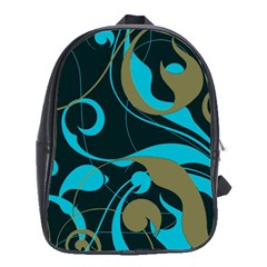 Floral Pattern School Bags (xl)  by Valentinaart