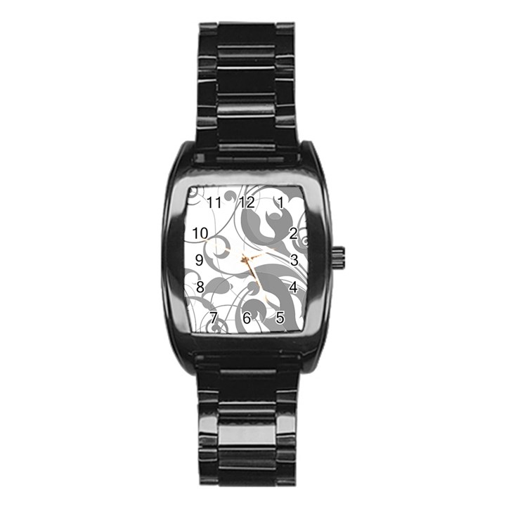 Floral pattern Stainless Steel Barrel Watch