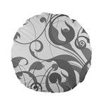 Floral pattern Standard 15  Premium Flano Round Cushions Back