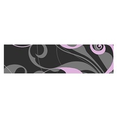 Floral Pattern Satin Scarf (oblong)