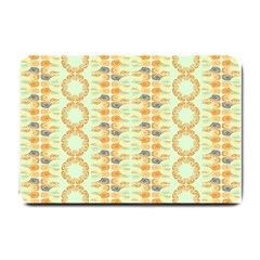 Ethnic Orange Pattern Small Doormat  by linceazul