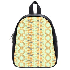 Ethnic Orange Pattern School Bags (small)  by linceazul