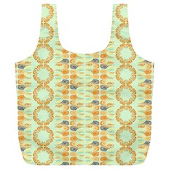 Ethnic Orange Pattern Full Print Recycle Bags (l)  by linceazul
