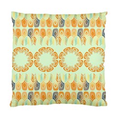 Ethnic Orange Pattern Standard Cushion Case (one Side) by linceazul