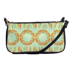 Ethnic Orange Pattern Shoulder Clutch Bags by linceazul