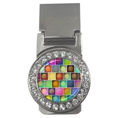 Multicolored Suns Money Clips (cz)  by linceazul