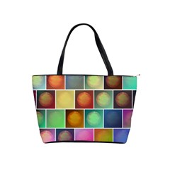Multicolored Suns Shoulder Handbags by linceazul