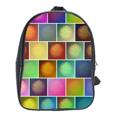 Multicolored Suns School Bags (xl)  by linceazul