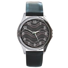 Abstraction Round Metal Watch by Valentinaart