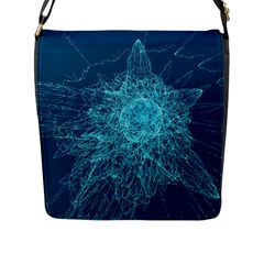 Shattered Glass Flap Messenger Bag (l)  by linceazul