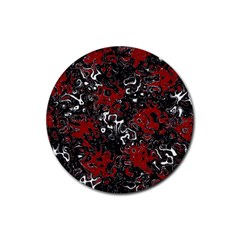 Abstraction Rubber Round Coaster (4 pack) 