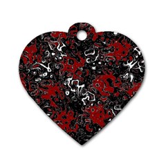 Abstraction Dog Tag Heart (One Side)