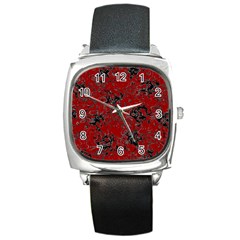 Abstraction Square Metal Watch by Valentinaart