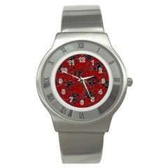 Abstraction Stainless Steel Watch by Valentinaart