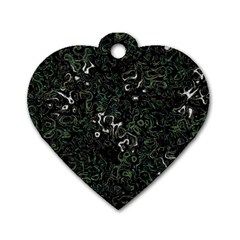 Abstraction Dog Tag Heart (two Sides) by Valentinaart