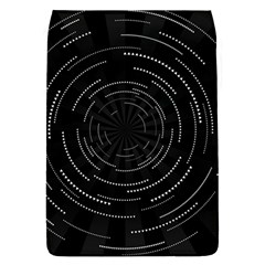 Abstract Black White Geometric Arcs Triangles Wicker Structural Texture Hole Circle Flap Covers (l)  by Mariart