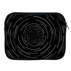 Abstract Black White Geometric Arcs Triangles Wicker Structural Texture Hole Circle Apple Ipad 2/3/4 Zipper Cases