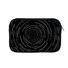 Abstract Black White Geometric Arcs Triangles Wicker Structural Texture Hole Circle Apple Macbook Pro 13  Zipper Case by Mariart