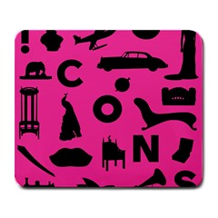 Car Plan Pinkcover Outside Large Mousepads