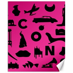 Car Plan Pinkcover Outside Canvas 11  X 14   by Mariart