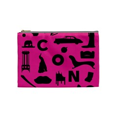 Car Plan Pinkcover Outside Cosmetic Bag (medium) 