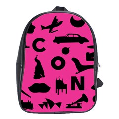 Car Plan Pinkcover Outside School Bags(large)  by Mariart