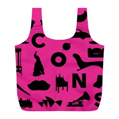 Car Plan Pinkcover Outside Full Print Recycle Bags (l)  by Mariart