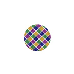 African Illutrations Plaid Color Rainbow Blue Green Yellow Purple White Line Chevron Wave Polkadot 1  Mini Buttons by Mariart