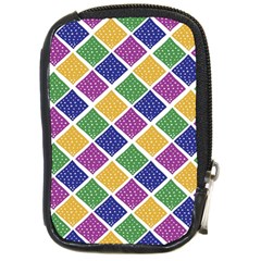 African Illutrations Plaid Color Rainbow Blue Green Yellow Purple White Line Chevron Wave Polkadot Compact Camera Cases