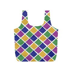 African Illutrations Plaid Color Rainbow Blue Green Yellow Purple White Line Chevron Wave Polkadot Full Print Recycle Bags (s)  by Mariart