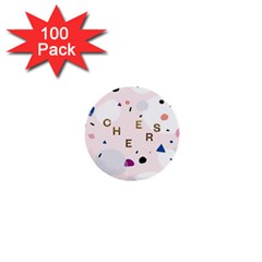 Cheers Polkadot Circle Color Rainbow 1  Mini Buttons (100 Pack)  by Mariart