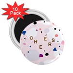 Cheers Polkadot Circle Color Rainbow 2.25  Magnets (10 pack)  Front