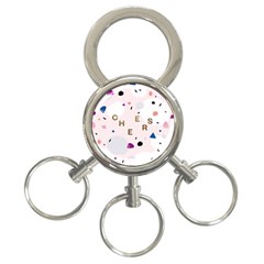 Cheers Polkadot Circle Color Rainbow 3-ring Key Chains