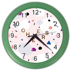 Cheers Polkadot Circle Color Rainbow Color Wall Clocks by Mariart