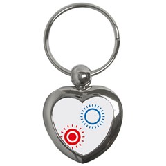 Color Light Effect Control Mode Circle Red Blue Key Chains (heart) 