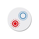 Color Light Effect Control Mode Circle Red Blue Magnet 3  (Round) Front