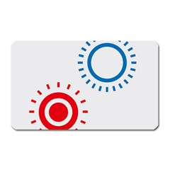 Color Light Effect Control Mode Circle Red Blue Magnet (rectangular) by Mariart