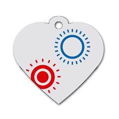 Color Light Effect Control Mode Circle Red Blue Dog Tag Heart (two Sides)