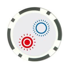 Color Light Effect Control Mode Circle Red Blue Poker Chip Card Guard by Mariart