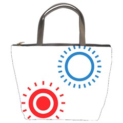 Color Light Effect Control Mode Circle Red Blue Bucket Bags by Mariart