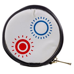 Color Light Effect Control Mode Circle Red Blue Mini Makeup Bags by Mariart