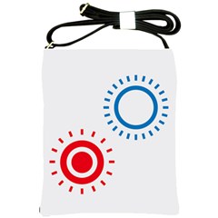 Color Light Effect Control Mode Circle Red Blue Shoulder Sling Bags by Mariart