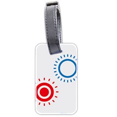 Color Light Effect Control Mode Circle Red Blue Luggage Tags (two Sides)