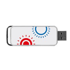 Color Light Effect Control Mode Circle Red Blue Portable Usb Flash (two Sides) by Mariart