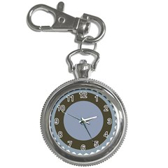 Circle Round Grey Blue Key Chain Watches by Mariart