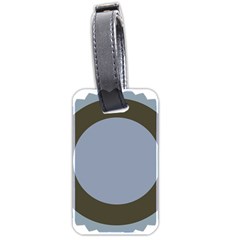 Circle Round Grey Blue Luggage Tags (two Sides)