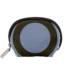 Circle Round Grey Blue Accessory Pouches (small)  by Mariart