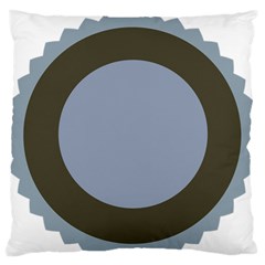 Circle Round Grey Blue Standard Flano Cushion Case (one Side)