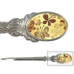 Butterfly Animals Fly Purple Gold Polkadot Flower Floral Star Sunflower Letter Openers by Mariart